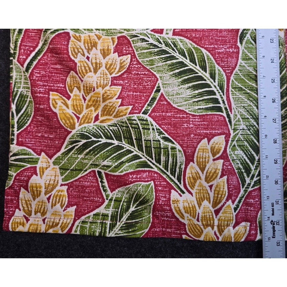 Vtg Hilo Hattie Men's Red Yellow Floral Hawaiian Shirt Made in Hawaii Size 3XL - Picture 8 of 9